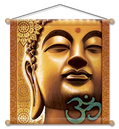 Banner Meditation Golden Buddha 